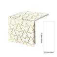 thumbnail image 3 of Linnome Gold Flake Christmas Tree Pattern Table Runner, Elegant Festive Dining Decoration Available in Red, White, and Green Color Options, 3 of 6