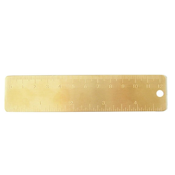 BEADCEST Brass Ruler Paperweight Brass Stationery Everyday Use 1PC
