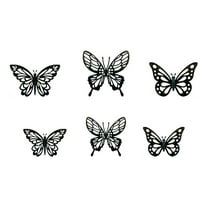 SDJMA Modern Iron Butterfly Wall Decoration, Set of 6