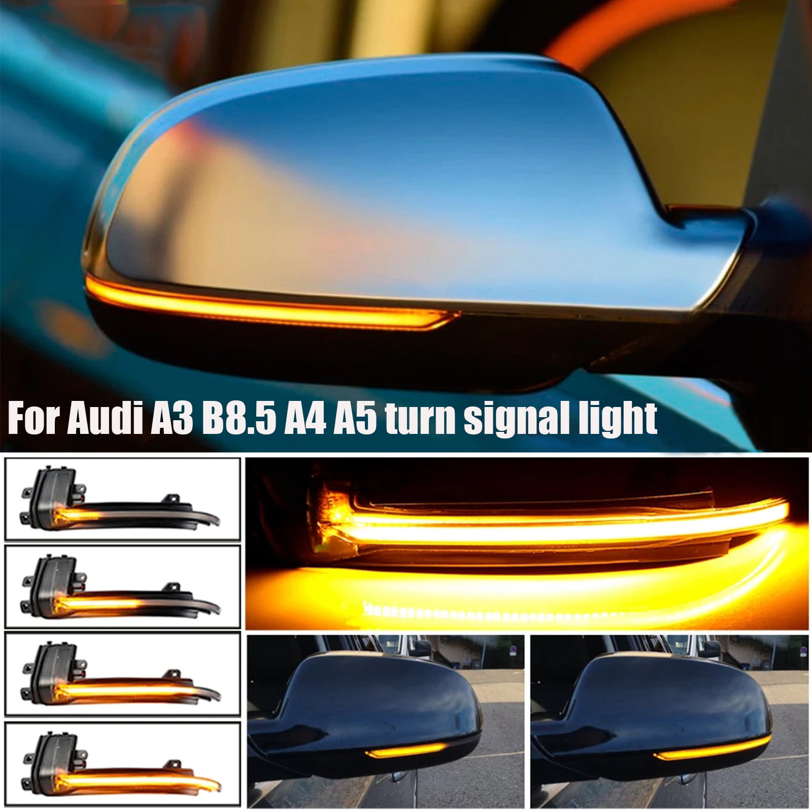 Rearview Side Wing Mirror Indicator Turn Signal Light Lamp Right Wing Fit for A3 A4 A5 S5 8K0 949 102 8K0 949 102 