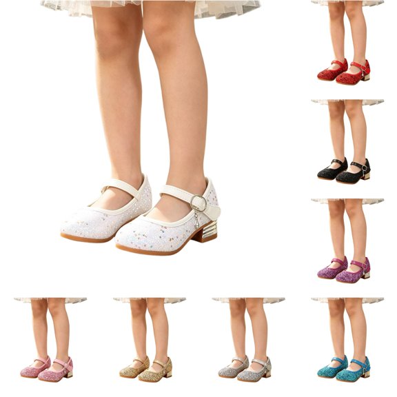 Girls Sandals Dress Shoes for Kids Heels Party Performance Glitter Non Sole Toddler Jellies Slides for Big Kids Slides Youth Girls Jelly Sandals for Baby Girls Slide Girls Baby Girl Sandals