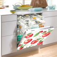 thumbnail image 2 of Yayeee Magnetic Dishwasher Cover for The Front Decoration Home Kitchen Machine Sticker Protector, White Apple Pattern, 2 of 6