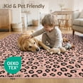 thumbnail image 4 of ODIKA Pink Print Leopard Boho Cheetah Spotted Flannel Motif Abstract Pet Friendly & Kids Safe Play for Playroom, Bedroom, Reading Nook, 4 of 7