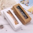 thumbnail image 1 of Rectangle Wedding Party Favor Gift Box Gift Box with Portable Storage Boxes with Lid Cake Packaging Case Home Kitchen Bakery Brown, 1 of 9