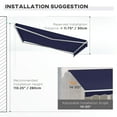 thumbnail image 6 of Outsunny 12' x 10' Electric Retractable Awning, Sun Shade Shelter with Remote Controller and Crank Handle for Deck, Balcony, Yard, Dark Blue, 6 of 10