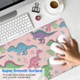 thumbnail image 4 of Long Mouse Pads for Desk,Pink Cartoon Dinosaurs Leaves Pattern Desk Mats on Top Of Desks, Desk Mouse Pad Extra Large with 3mm Non-Slip Base and Stitched Edge for Gaming,Office,Work,Home 35.4"x15.7", 4 of 6