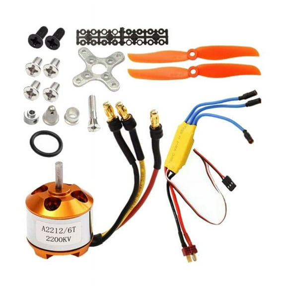 2212 2200KV Motor 30A ESC 6035 Propeller Propeller Protector Electric Motor Kit for RC Airplane