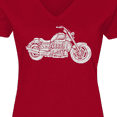 thumbnail image 4 of Inktastic Distressed Motorcycle Women's V-Neck T-Shirt, 4 of 5