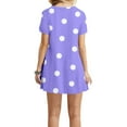 thumbnail image 3 of QUINDOS Womens Dresses Short Sleeve Casual Sundress Crew Neck Sun Dresses Summer Beach Loose Polka Dot Mini Above Knee Womens Dresses, 3 of 4