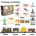 thumbnail image 3 of Super Joy Dinosaur Train Set for Kids, Electric Remote Control Train Toys with Lights & Sounds Birthday Christmas Toys for Boys Girls Aged 3-9, 3 of 8