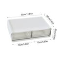 thumbnail image 3 of XUNRYAN Stackable Drawers Storage Organizer,11.8*7.8*3.3in Hair Decors Jewelry Containers,Dorm Desk Drawer Holder,Multifunctional Office Storage Rack with 2 Grids Storage Box Clearance, 3 of 6
