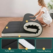 Japanese Floor Mattress, Futon Mattress, Foldable & Portable, Roll Up Mattress Tatami Mat Sleeping Pad with Storage Bag