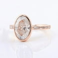 thumbnail image 5 of solitaire jewels 2.5CT Bezel Set Oval Moissanite Engagement Ring For Women, 10K Rose Gold, 5 of 8