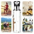 thumbnail image 5 of Snowman Elk Leaves Present Snowflakes Christmas Sports Bottle with Straw Stainless Steel Water Jug Portable Thermal Cup Leak-proof 1000ML, 5 of 9