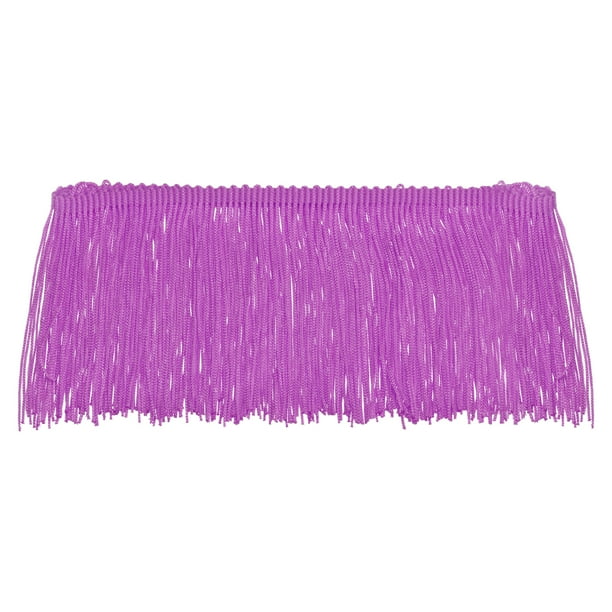 10 Yardas 4 Fleco Cadena Borde Adorno Borla Costura Encaje Adorno Flecos Poliéster Cinta para Manualidades Costura Ropa, Morado