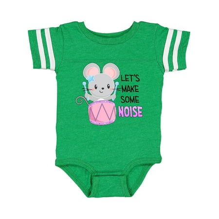

Inktastic Let s Make Some Noise Cute Mouse Drummer Gift Baby Boy or Baby Girl Bodysuit