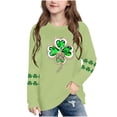 thumbnail image 1 of Blusas y camisas de manga larga con cuello redondo, moda del Día de San Patricio, blusa informal con estampado bonito de manga larga para niños y niñas., 1 of 6
