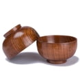 thumbnail image 4 of PEACNNG Sustainable Wooden Bowls Set - Rustic Japanese Style for Rice  Soup & Salad - Durable  Rust-Resistant Kitchen & Dining Tableware, 4 of 5