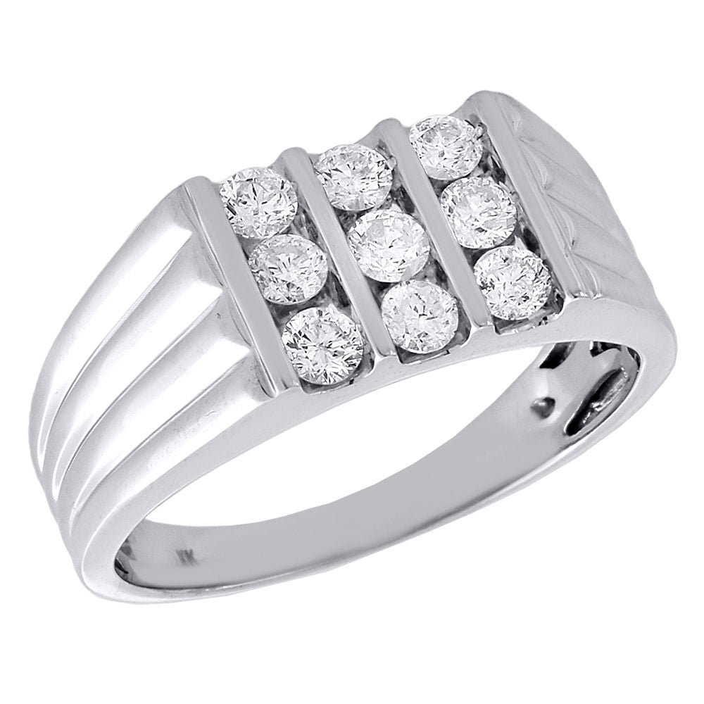 Jewelry For Less 10K White Gold Round Diamond Wedding