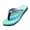 Blue, variant on Women's Orthotic Flip Flops Arch Support Fabric Straps Yoga Flat Cushioned Thong Sandals Ladies Summer Beach & Pool Shower Slides Leopard-Print