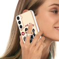 thumbnail image 5 of Funda para Samsung Galaxy S23+ 5g con galvanoplastia de doble cara IMD y soporte para anillo (sonrisa), 5 of 5