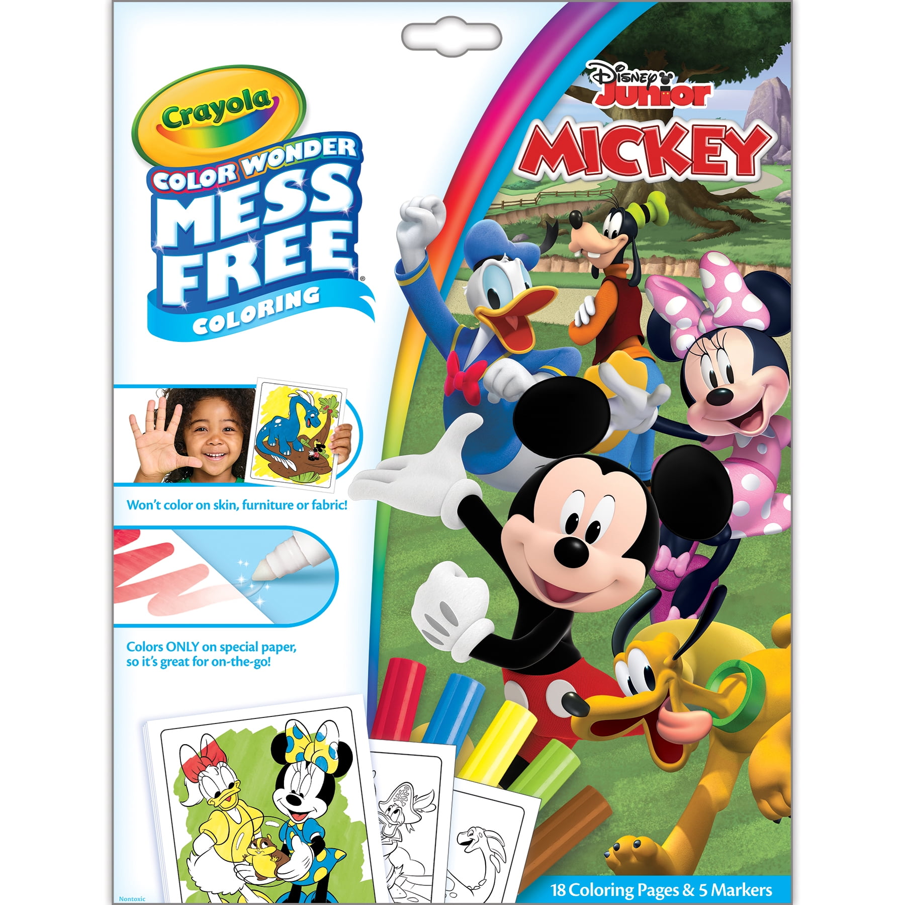 Crayola Color Wonder Coloring Pad & Markers, Mickey, 2 Sets