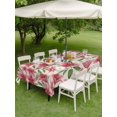 thumbnail image 4 of Outdoor Tablecloth with Umbrella Hole for Patio/Picnic/Party/Camping, Pink Flowers Waterproof Table Cloth Rectangle Table Cover Washable, Spring Floral Elegant Pastoral Rustic (60"x 102"), 4 of 8