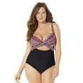 thumbnail image 1 of Swimsuits For All Women's Plus Size Cut Out Underwire One Piece Swimsuit 12 Multi, 1 of 5