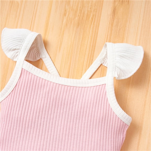 Vedolay Sets For Girls 2 Piece Girl Shorts Set Kids Summer Short Sleeve Shirt and Shorts 2pcs Clothing Set,Pink 12-18 Months