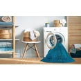 thumbnail image 2 of Ahgly Company Machine Washable Indoor Square Abstract Blue Eyes Blue Area Rugs, 3' Square, 2 of 7