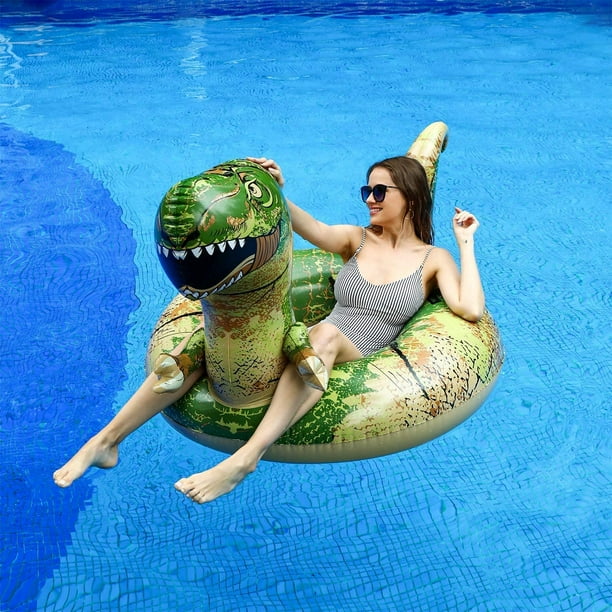 HTAIGUO Inflatable Dinosaur Pool Float Water Fun Lounge Raft Pool