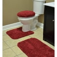 thumbnail image 2 of Garland Rug Serendipity Washable Nylon Bath Rug Set, 3 Piece Set (21"x34" Bath Rug, Contour Rug, & Toilet Lid) Chili Pepper Red, 2 of 6