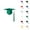 Green, variant on Graduation Cap for Adults â Unisex Cap with Tassel for High School & College Ceremony, Academic Mortarboard Hat for Men and Women, Black Flat Top Grad Cap for Students Party Supplies