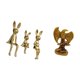 thumbnail image 5 of Figuras decorativas de la familia de conejos: centro de mesa para estantería, comedor, oficina o fiestas., 5 of 8
