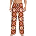thumbnail image 2 of Lsque 70s Retro Style Print Men's Pajama Pants, Lounge Pant - Comfortable Home Wear,Elastic Waistband, Stylish Design-Small, 2 of 9