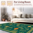 thumbnail image 2 of ODIKA 6' x 9' Machine Washable Non-Slip Area Rug, Boho Fish High Traffic Rug, Green, 298054, 2 of 7