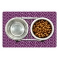 thumbnail image 1 of Magnolia Pet Mat for Food and Water, Petals of Revival Season Colorful Spring Illustration on Purple Backdrop, Non-Slip Rubber Mat for Dogs and Cats, 18" X 12", by Ambesonne, 1 of 2
