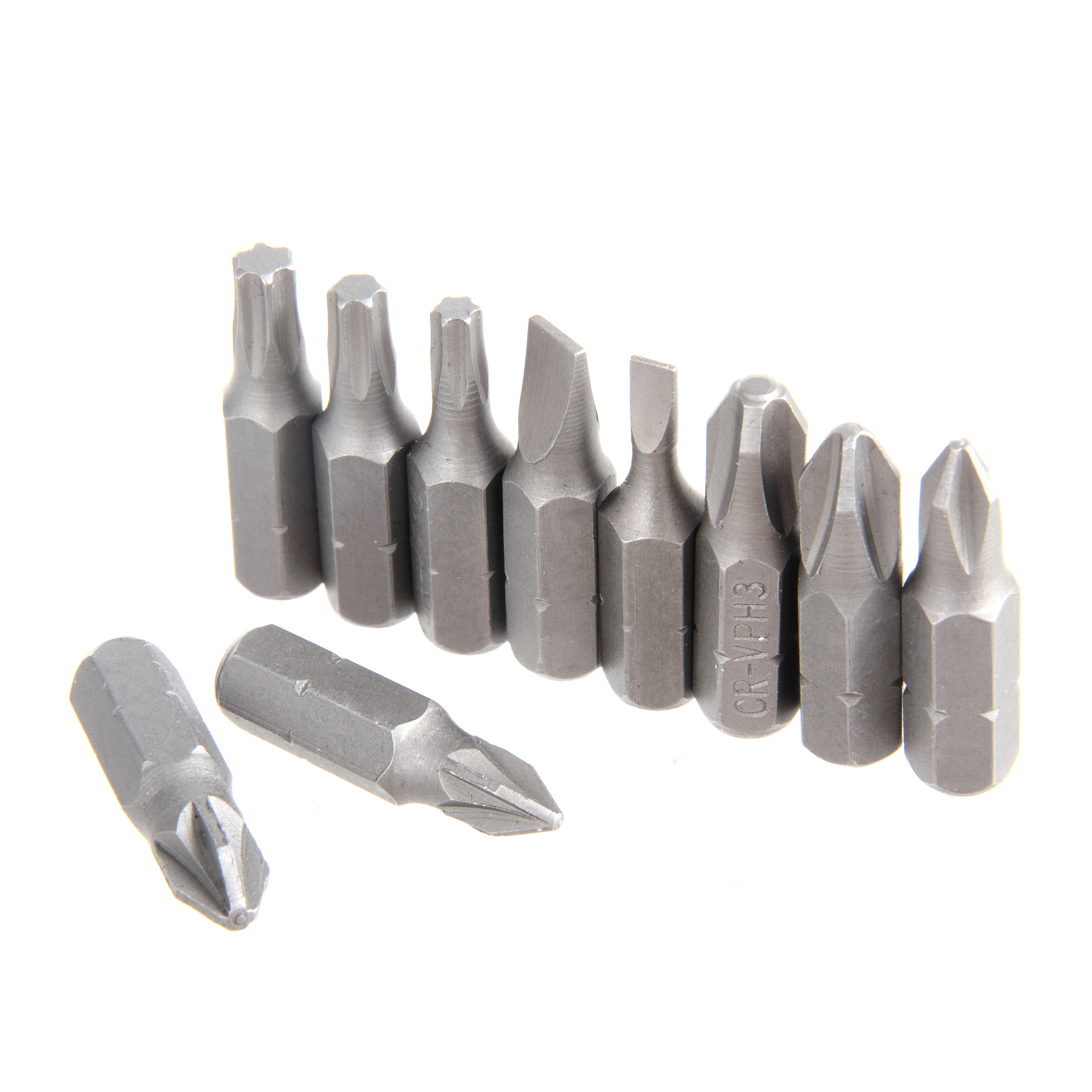 Juego de 10 puntas de destornillador de 1 pulgada Hyper Tough, acero, nuevo 4