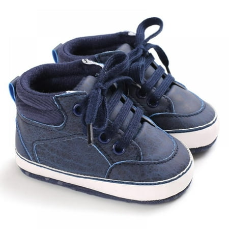 

Clearance!1Pair Baby Shoes First Walkers for Newborn Kids Soft Sole Non-Slip Crib Sneakers Dark Blue M