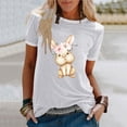 thumbnail image 2 of JeashCHAT Easter Tshirt for Women Easter Bunny Rabbit Egg Print Women Summer Sexy Happy Easter Print Regular Women Round Neck Short Sleeves Top, 2 of 5