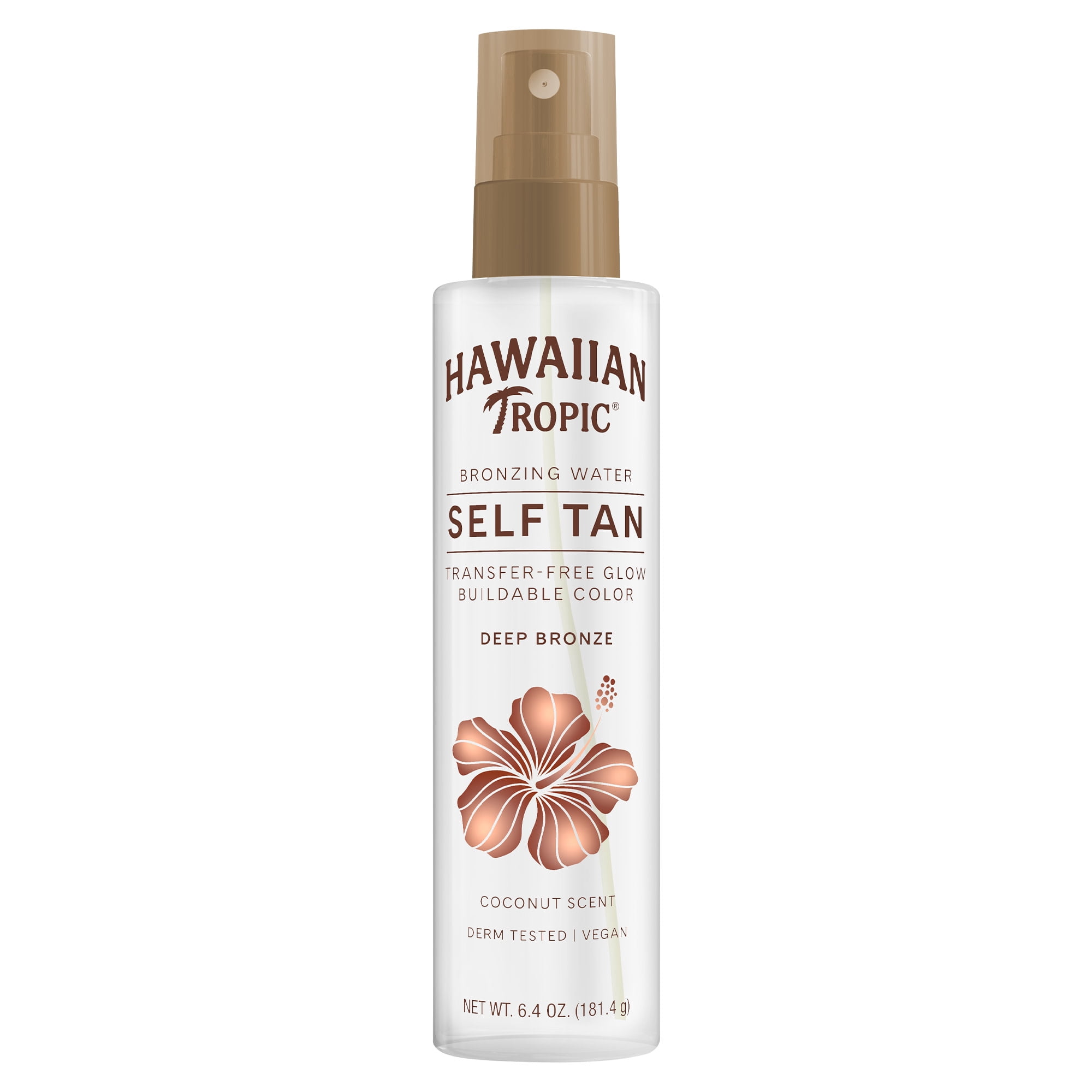 Hawaiian Tropic Self Tanning Water, Deep Bronze Self Tanner Spray, Sunless Tanner, 6.4 oz