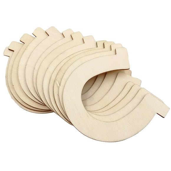 IFANLANDOR 10pcs Paintable Horseshoe Pieces Light Brown for DIY Home Decoration