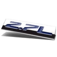 thumbnail image 3 of DNA Motoring 2.7L Metal Grill Trunk Emblem Decal Logo Trim Badge Polished Chrome Blue, 3 of 3