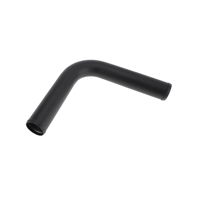 Tubo de intercambiador de calor de aleación de aluminio de 2.5" OD, doble curva de 90 grados, conexión de entrada de aire, manguera con doble rodillo de bead, longitud de 11.8" en negro
