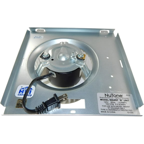 Nutone Motor (8664RP) Assembly # 97017706 1550 RPM; 1.2 Amps, 115 Volts
