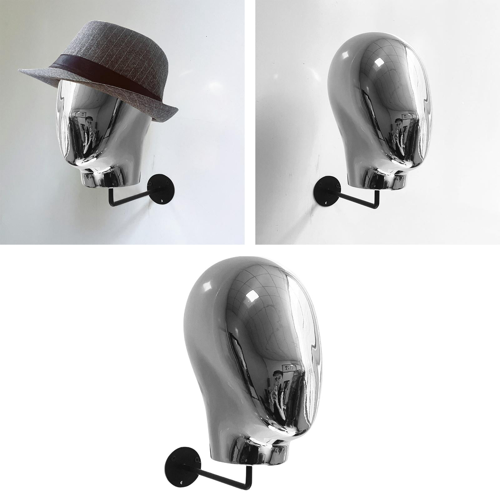 Hat Rack Wall Mounted Model Mannequin Head Metal Decorative Hanger Display Stand