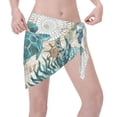 thumbnail image 3 of Bingfone Watercolor Sea Turtle Women's Sarong Swimsuit Cover Ups Bathing Suit Coverups Chiffon Beach Wrap Skirts, 3 of 7