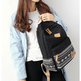 thumbnail image 2 of Chainplus Teenager Girls Backpack Canvas Rucksack School Book Bag with lunch Case black, 2 of 8
