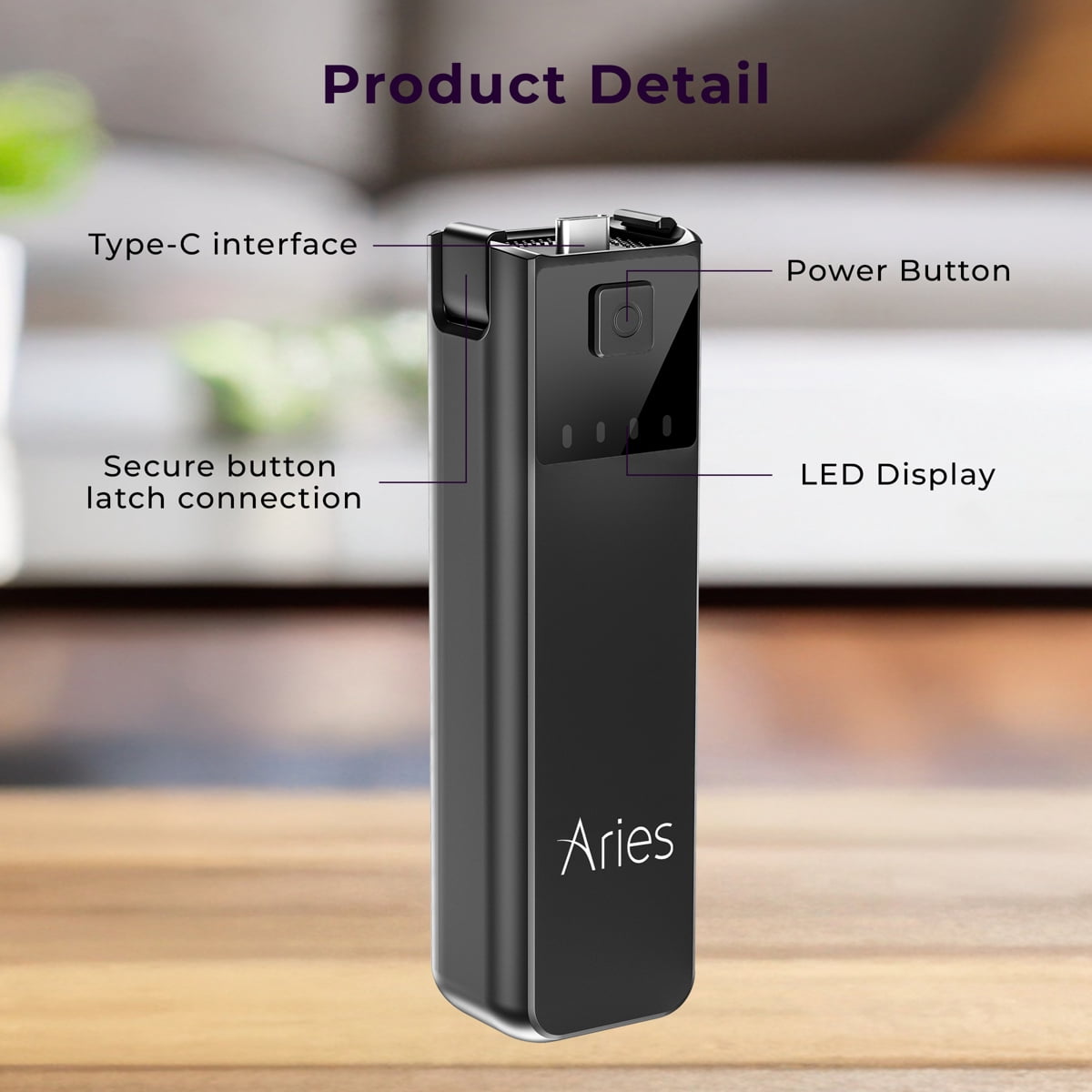 Aries 4000mAh Power Bank for DJI Osmo Pocket 3 Gimbal Camera