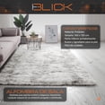 thumbnail image 2 of Alfombra De Sala Suave Decorativa Tapete Cuarto Afelpada 160x120 Cm Poliéster Antideslizante Blick Color Gris, 2 of 6